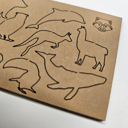 Pin autoadhesivo de animales del mundo