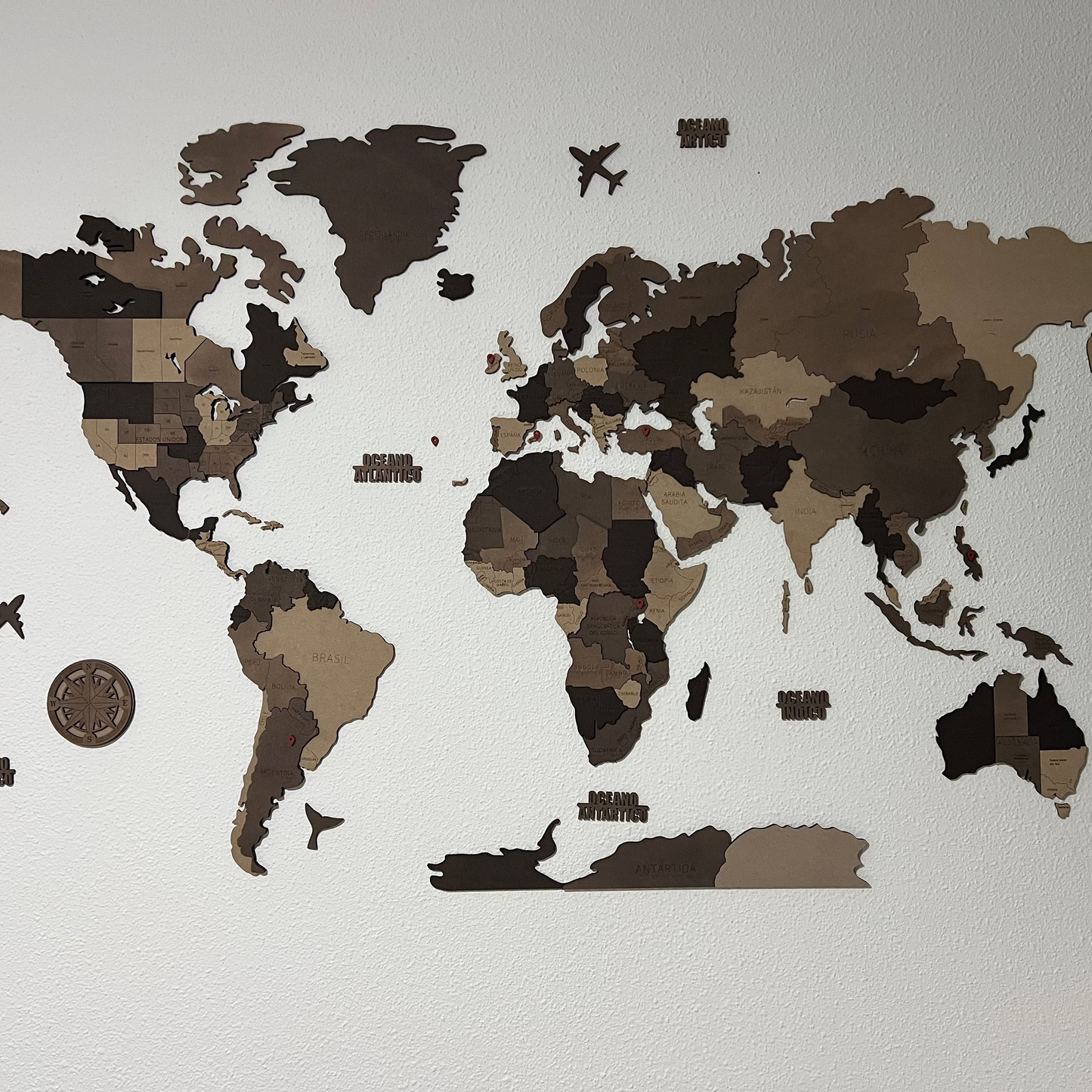 Mapamundi serie TERRA- color POLAR