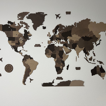 Mapamundi serie TERRA- color POLAR